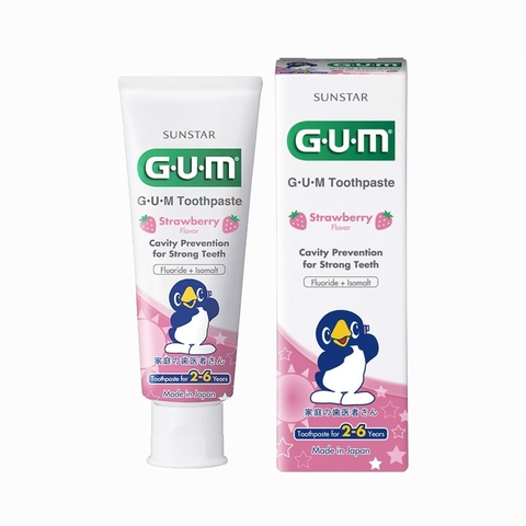 Kem đánh răng nha khoa Sunstar G.U.M cho bé 2-6 tuổi 70g ( hương dâu) - Hàng Nhật nội địa