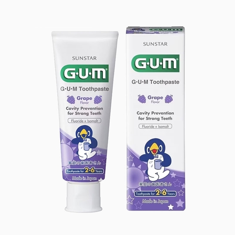 Kem đánh răng nha khoa Sunstar G.U.M cho bé 2-6 tuổi 70g ( hương nho) - Hàng Nhật nội địa