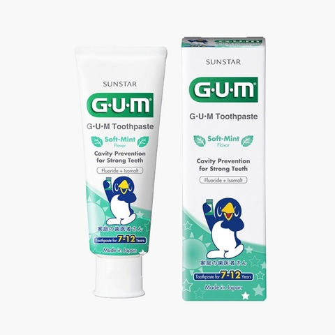 Kem đánh răng nha khoa Sunstar G.U.M cho bé 2-6 tuổi 70g ( hương bạc hà) - Hàng Nhật nội địa