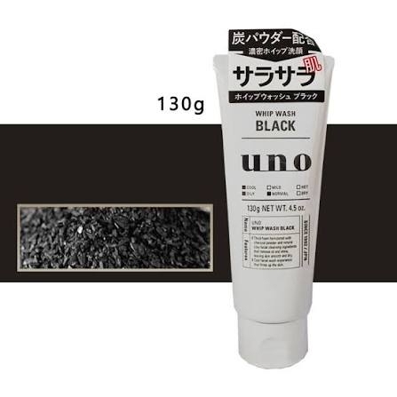 Sữa rửa mặt tạo bọt sạch nhờn Uno Men Whip Wash Black 130g - Hàng Nhật chính hãng