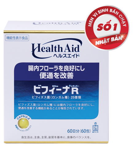 Bột men vi sinh HealthAid Bifina R 60 gói - Hàng Nhật chính hãng